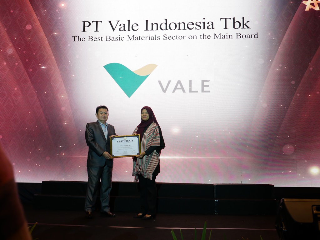 PT Vale Indonesia Tbk (PT Vale) mendapat penghargaan Certified Securities Analyst (CSA) Awards 2023.