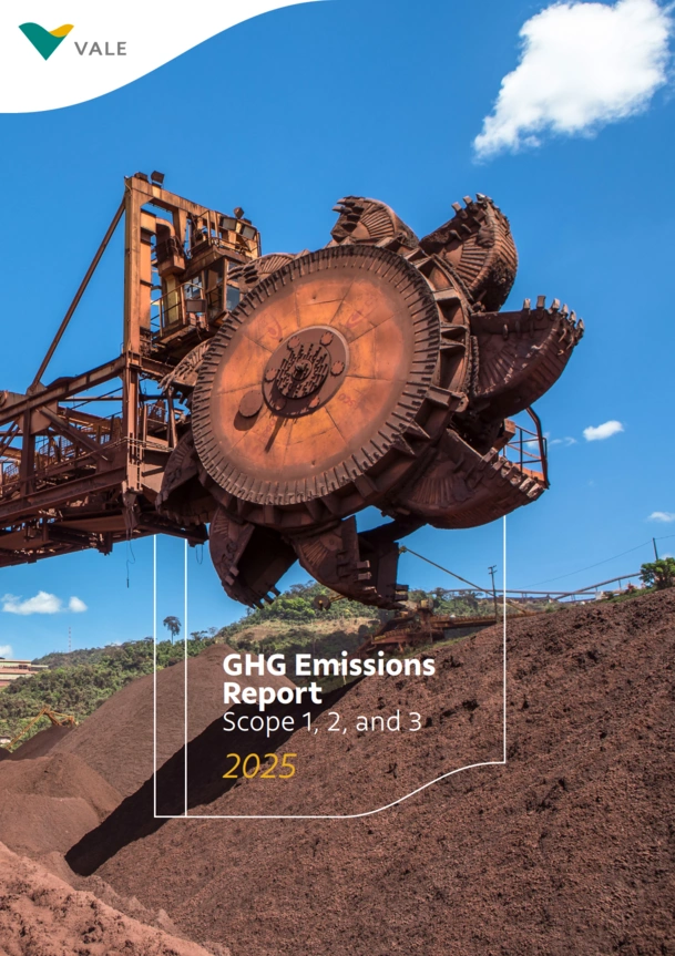 Vale divulga Relatório de Emissões de GEE 2025 e reforça compromisso com transparência climática