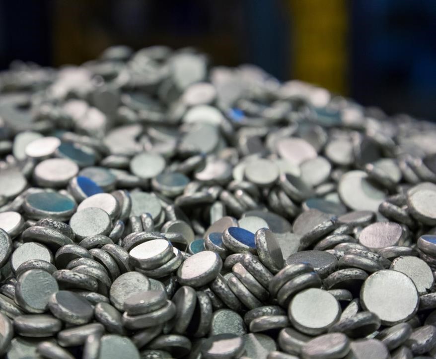 image of several silver nickel coins together