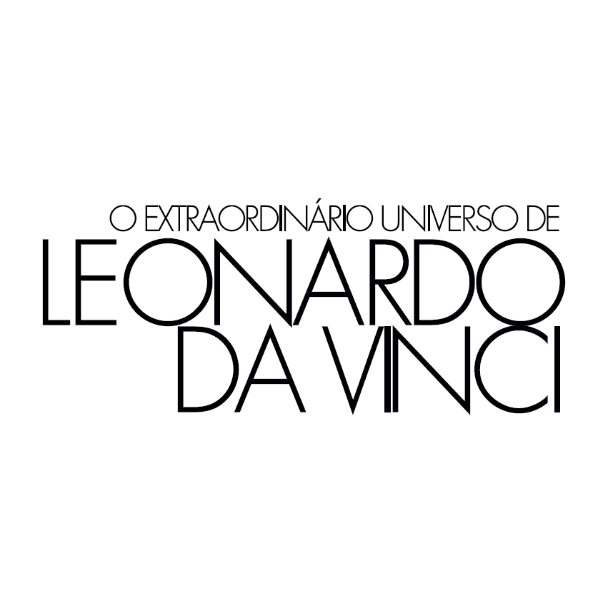 Logo com fundo branco e escrito Leonardo da Vinci 