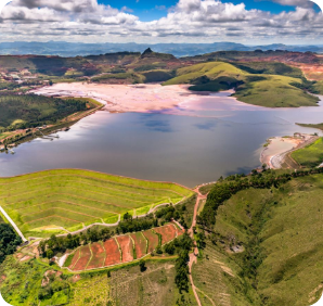 Foto área da Barragem Maravilhas.