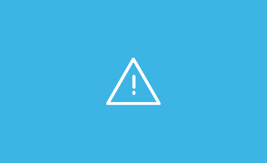 sinal de alerta em fundo azul