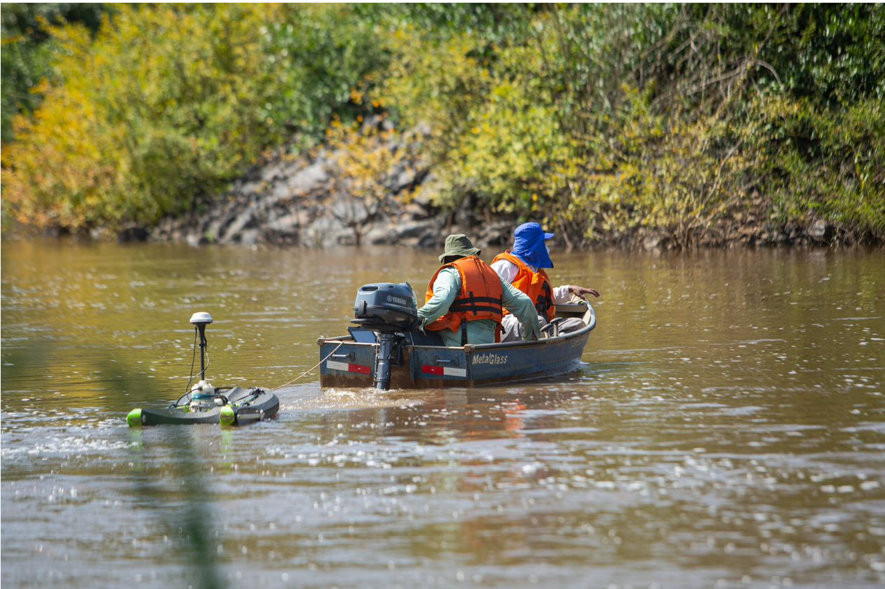Two men in a boat